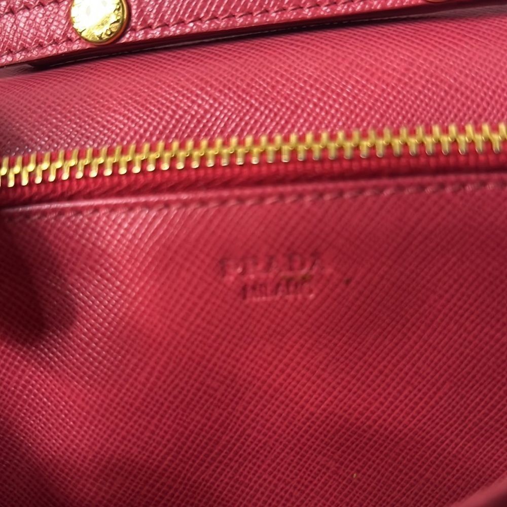 PRADA Saffiano clutch crossbody pink bag - Picture 7 of 16